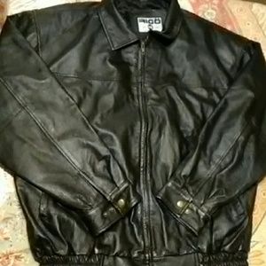 Rigo sportswear men's genuine leather jacket